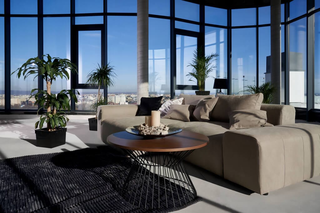 Modern spacious room with comfortable window