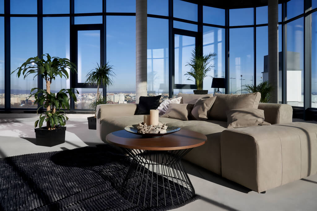 Modern spacious room with comfortable window